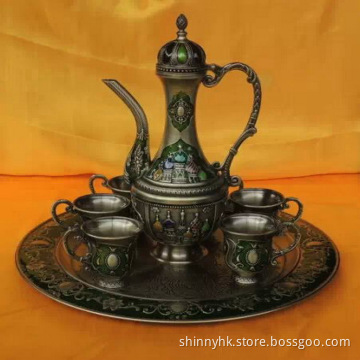 100% Handmade Enamel Craft Drinking Vessel Home Decration